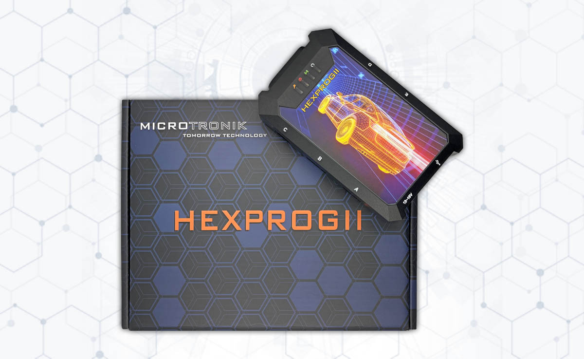 Hexprog II ECU- und TCU-Flash-Tool von Microtronik für OBD-, Bench- und Boot-Arbeiten